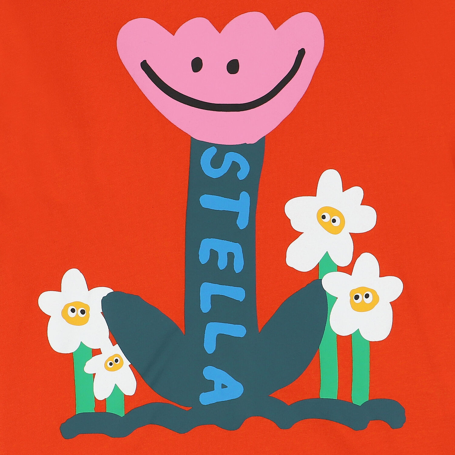 Girls Orange Floral Long Sleeve Top, 1, hi-res image number null