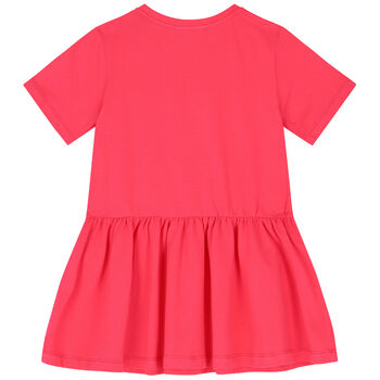 Girls Pink Medusa Logo Dress