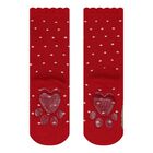 Baby Girls Red Reindeer Socks, 2, hi-res