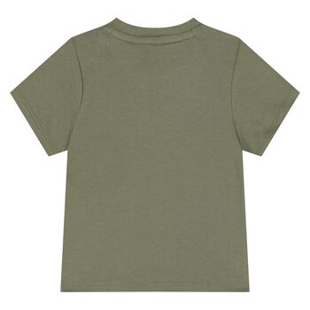 Younger Boys Green Logo T-Shirt