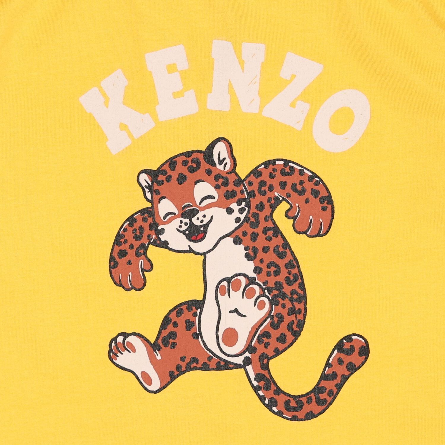 Younger Boys Yellow Leopard Logo T-Shirt, 1, hi-res