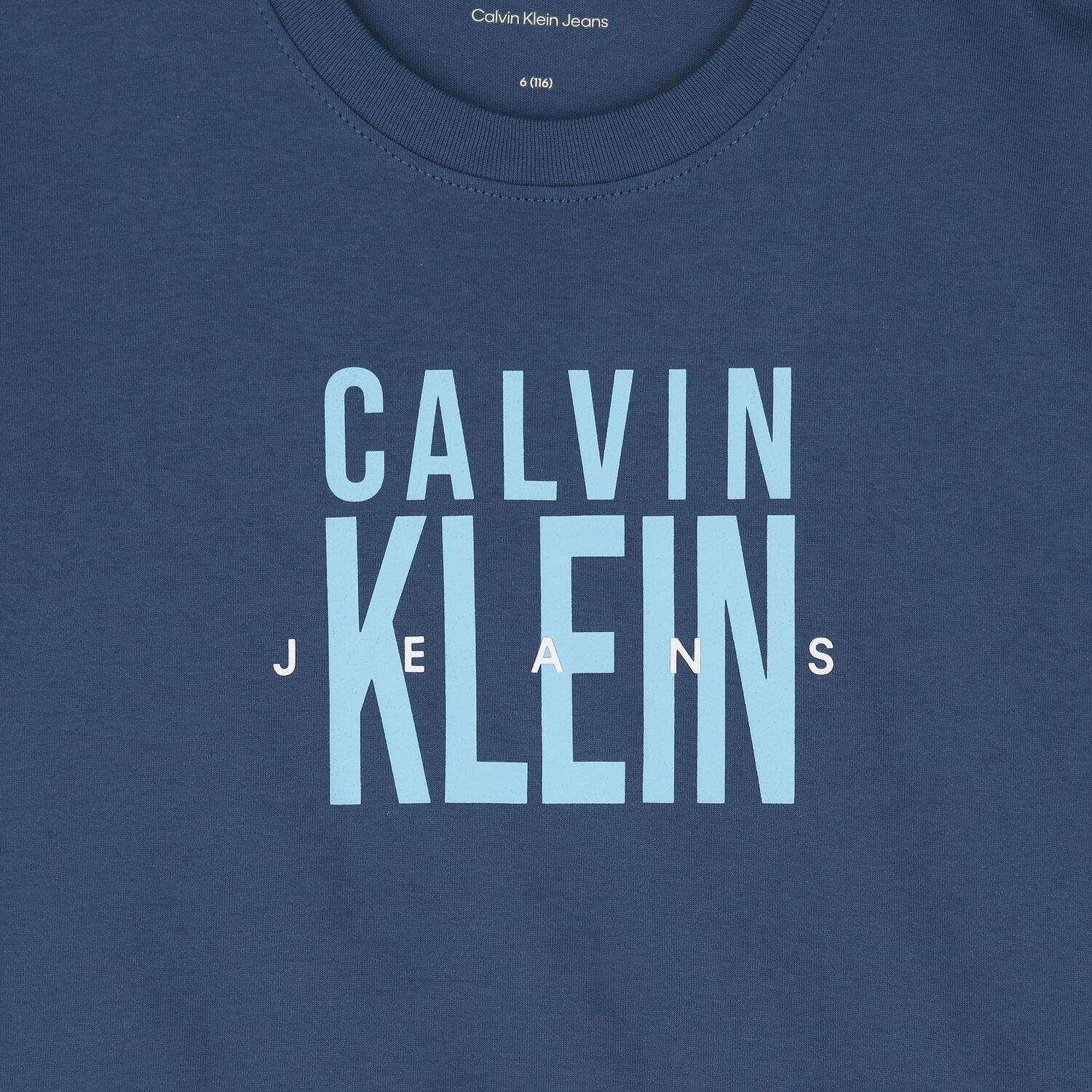 Boys Blue Logo Print Cotton T-Shirt, 1, hi-res image number null