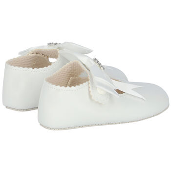Baby Girls White Leather Pre Walker Shoes
