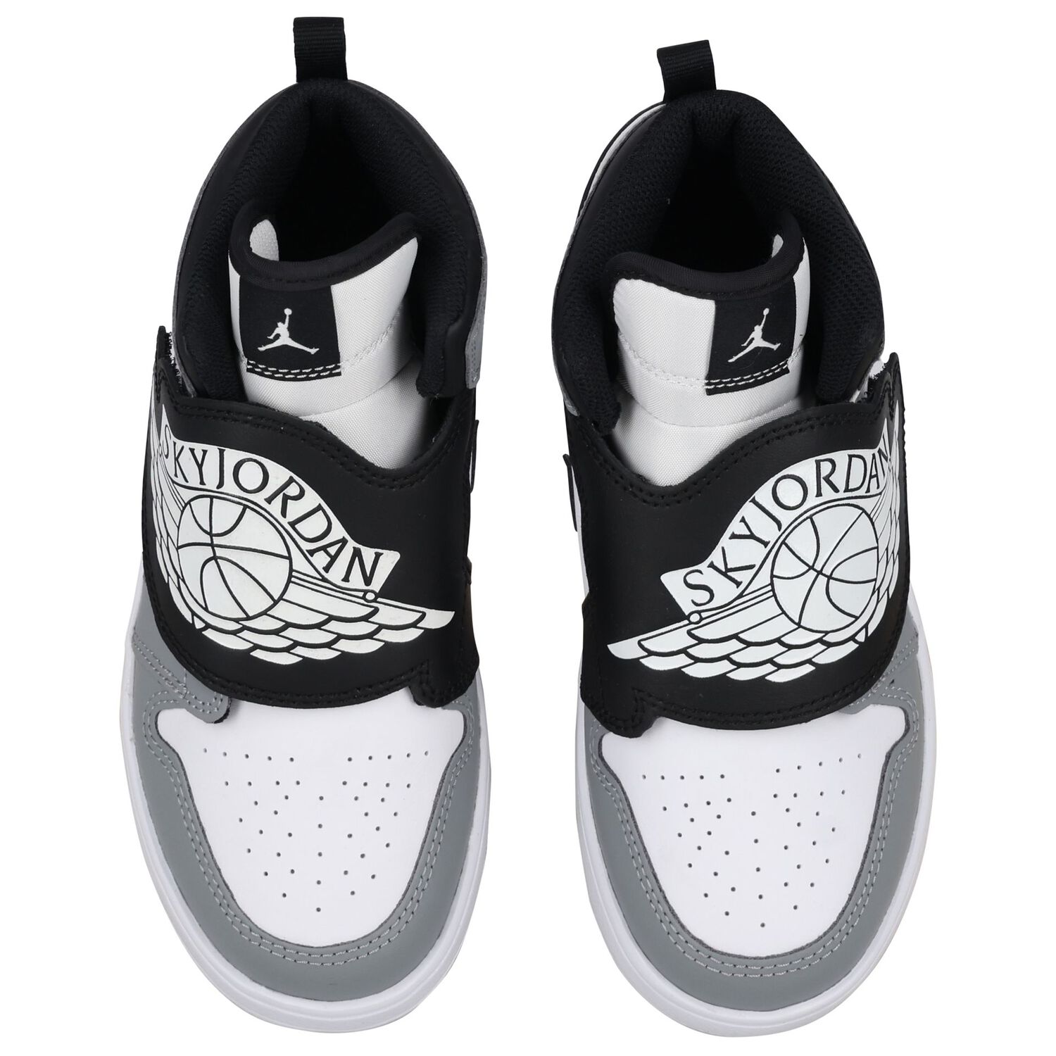 Grey, Black & White Sky Jordan 1 Trainers, 3, hi-res