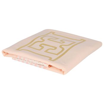 Baby Girls Pink & Ivory Logo Blanket