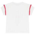 تي شيرت بطبعة دب تيدي باللون أبيض للبنات, 1, hi-res