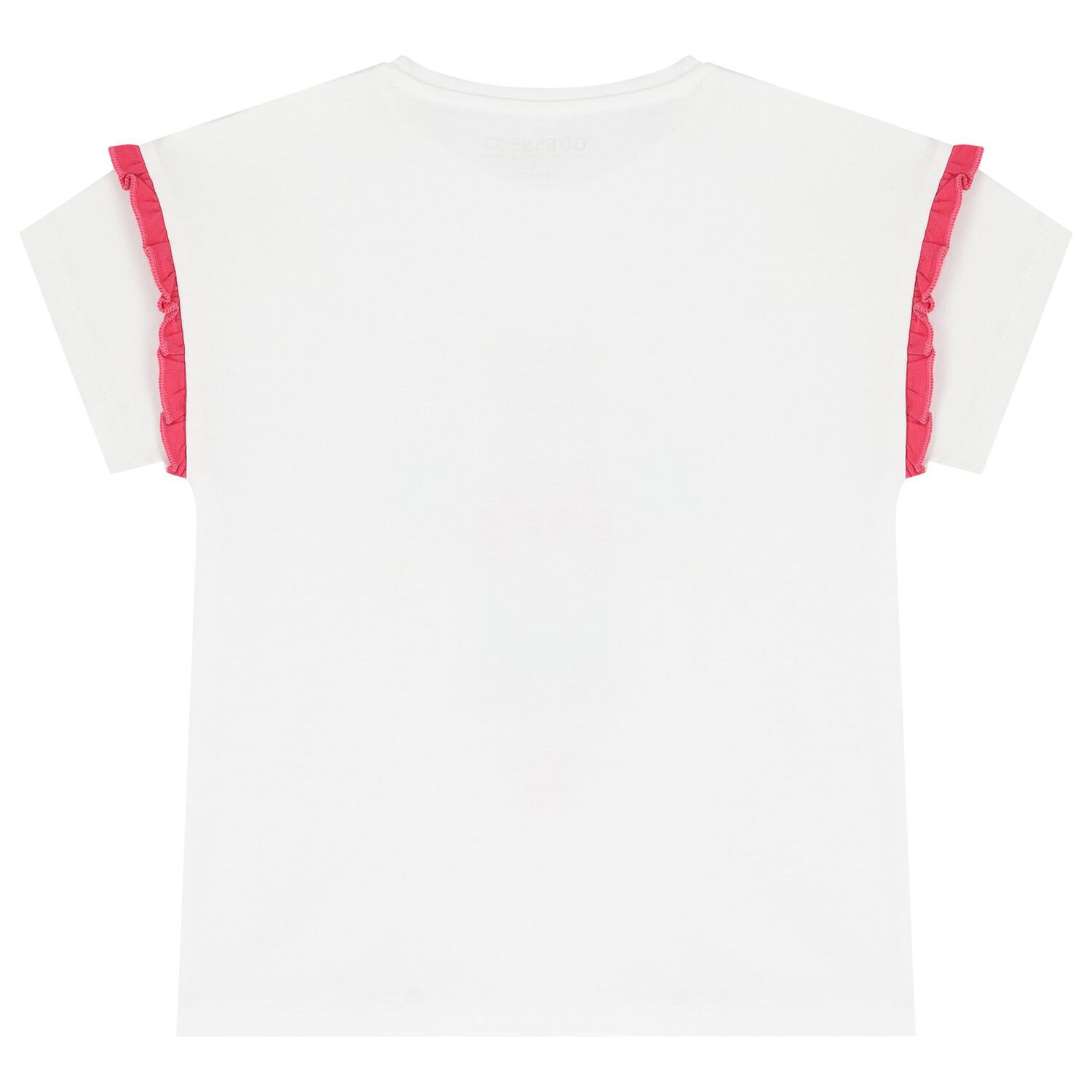 تي شيرت بطبعة دب تيدي باللون أبيض للبنات, 1, hi-res