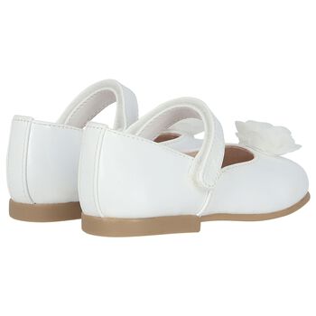 Younger Girls White Patent Leather Shoes