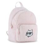 Girls Pink Faux Fur Choupette Backpack, 1, hi-res