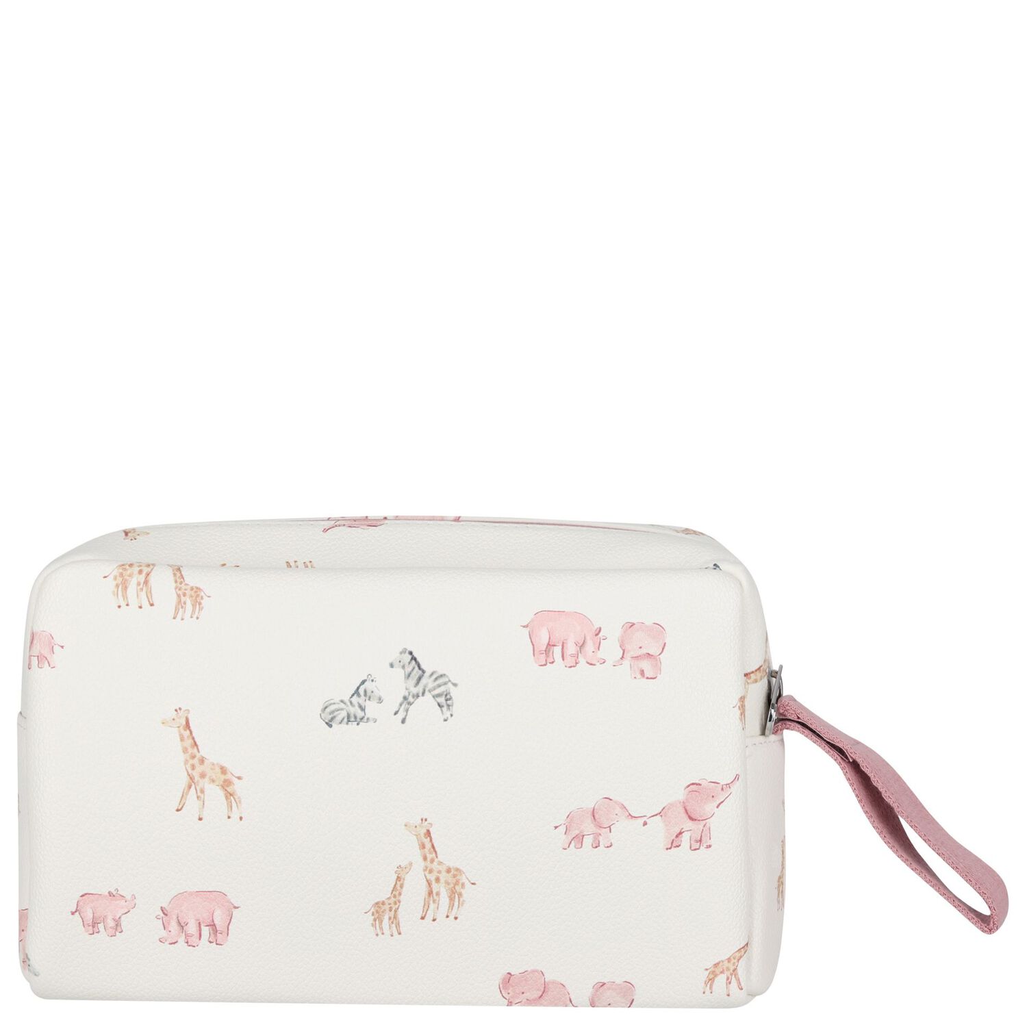 Baby Girls Ivory & Pink Toiletry Bag, 2, hi-res