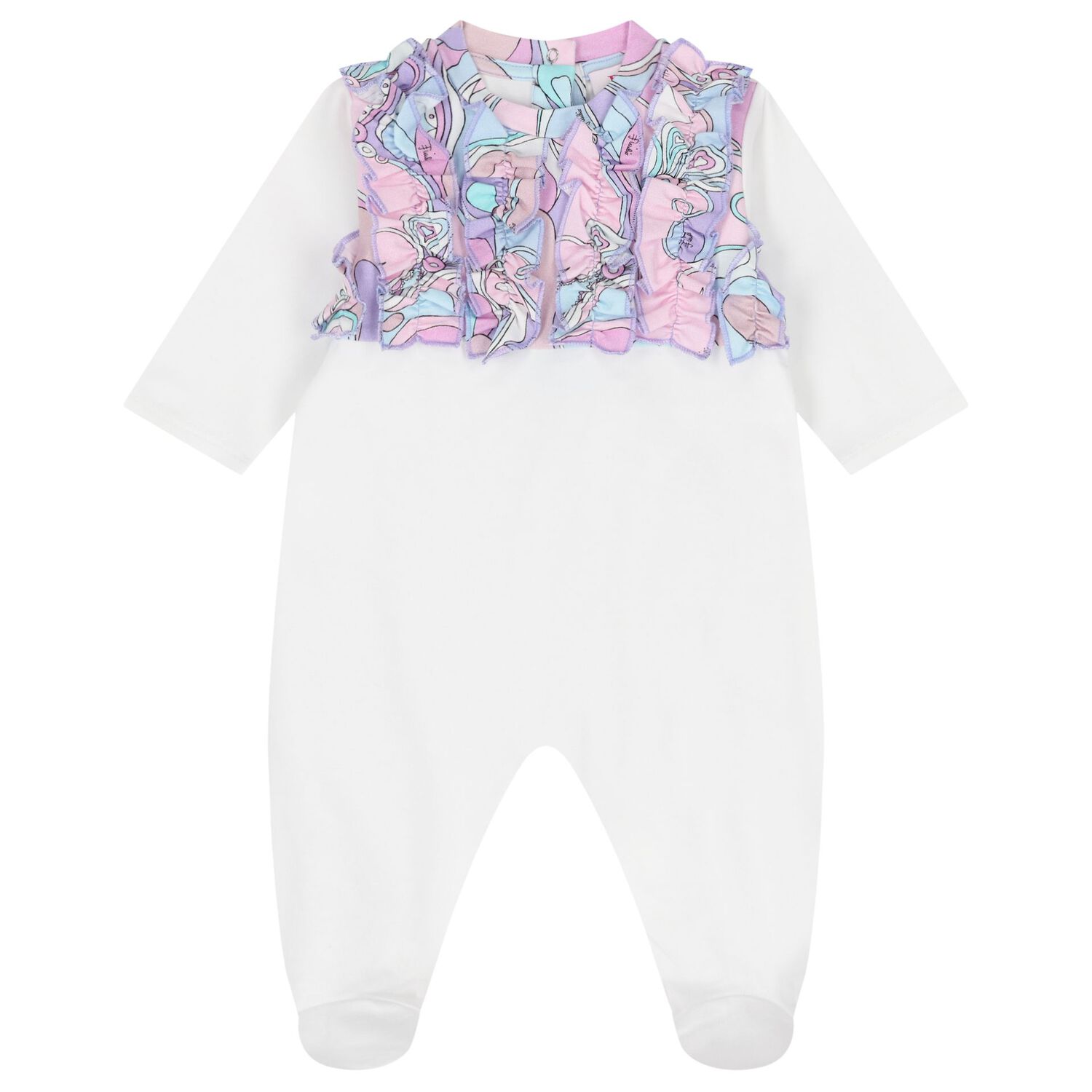 Baby Girls White & Blue Orchidee Babygrow Gift Set, 1, hi-res