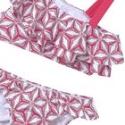 Girls Pink Floral Pattern Bikini, 2, hi-res