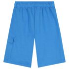 Boys Blue Logo Shorts Set, 1, hi-res