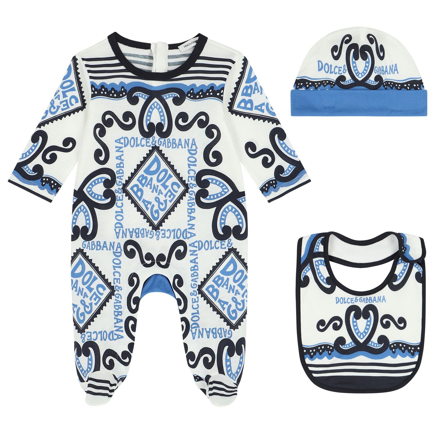 Baby Boys Marina Print Babygrow Gift Set, 1, hi-res image number null