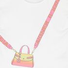 Girls White & Pink Bag T-Shirt, 1, hi-res