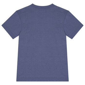 Boys Navy Blue T-Shirt with Varsity Logo
