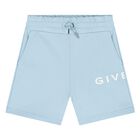 Younger Boys Blue Logo Shorts, 2, hi-res