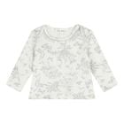Grey & White Toile De Jouy Cotton Baby Pyjamas, 2, hi-res