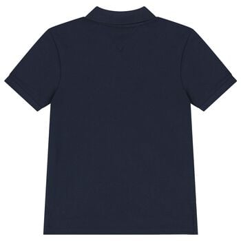 Boys Navy Blue Logo Polo Shirt