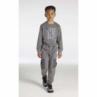 Boys Grey Logo Long Sleeve Top, 2, hi-res