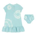 Baby Girls Blue Teddy Bear Dress Set, 1, hi-res