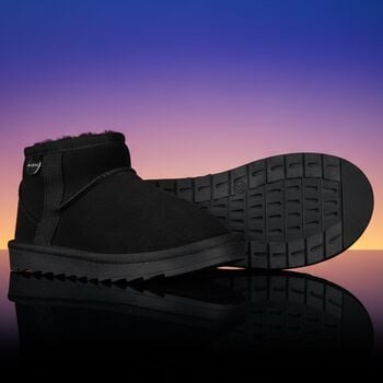 Girls Black Faux Suede Boots