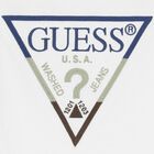 بلوزة بيضاء بأكمام طويلة بشعار للأولاد, 1, hi-res