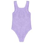 Girls Lilac Crinkle Swimsuit, 3, hi-res