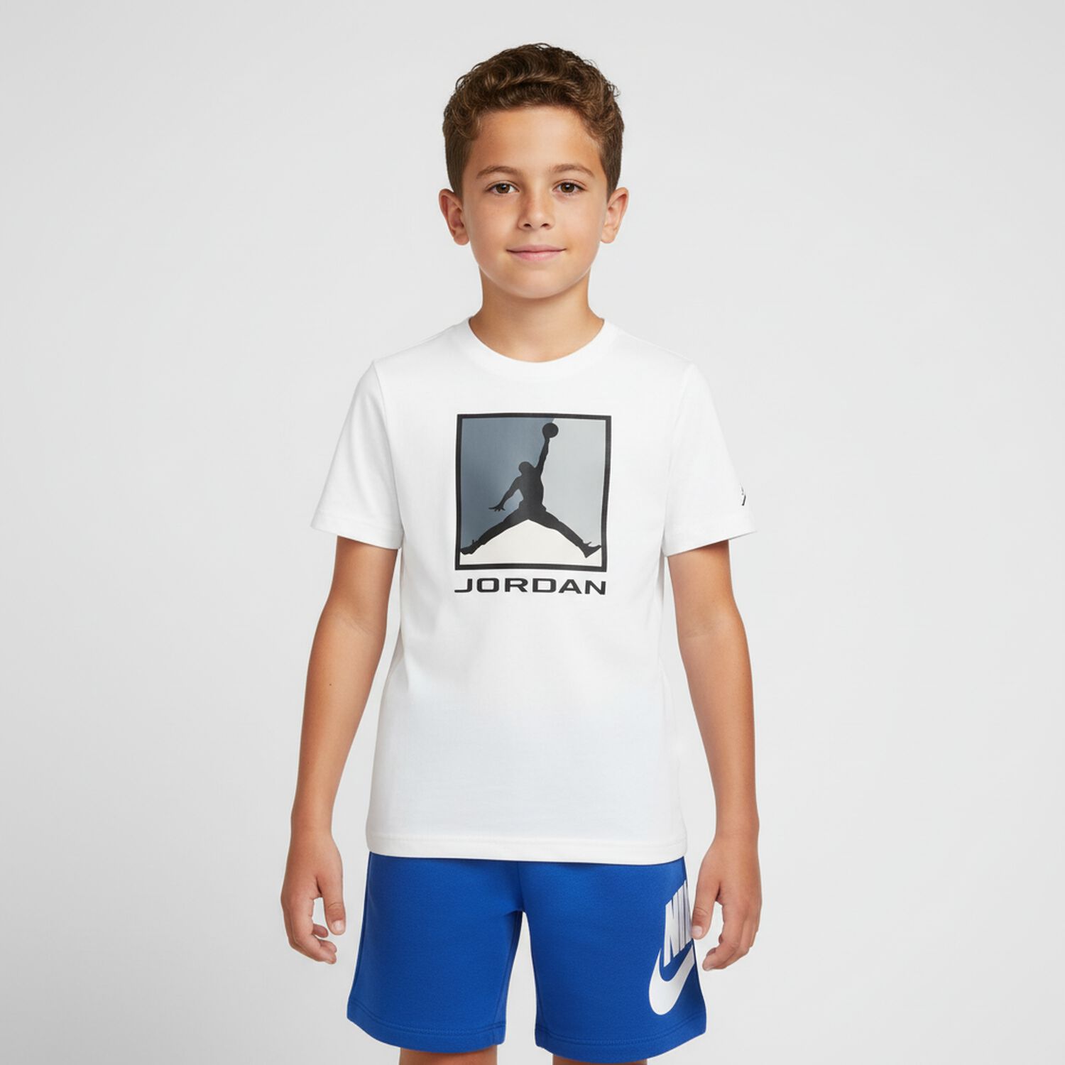 Boys White Jordan Logo T-Shirt, 2, hi-res image number null