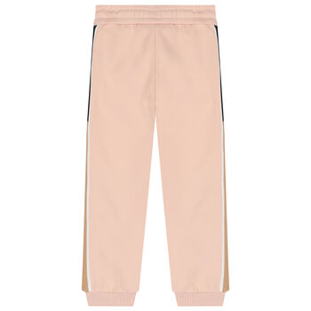 Girls Pink Logo Joggers