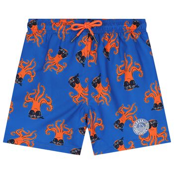 Boys Blue Octopus Swim Shorts