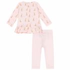 Baby Girls Pink Leggings Set, 1, hi-res