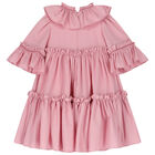 Girls Pale Pink Tiered Dress, 2, hi-res