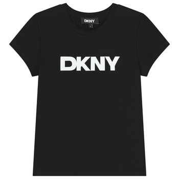 Girls Mini Me Black Logo T-Shirt
