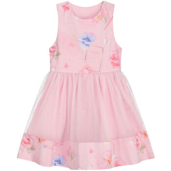 Girls Pink Floral Dress