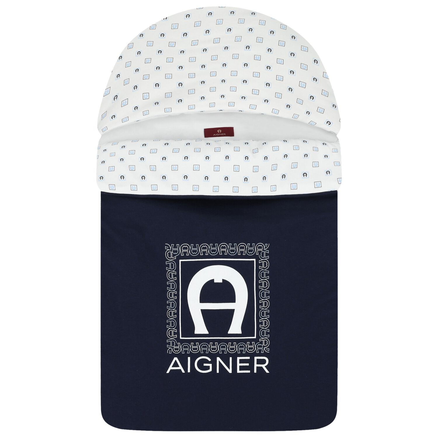 مدس أولاد بالشعار باللون الكحلى والأبيض, 2, hi-res