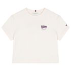 Girls Ivory Logo T-Shirt, 1, hi-res