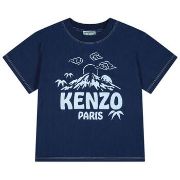 Boys Navy Blue Logo T-Shirt