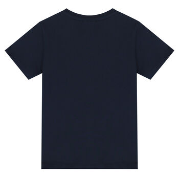 Younger Boys Navy Logo T-Shirt