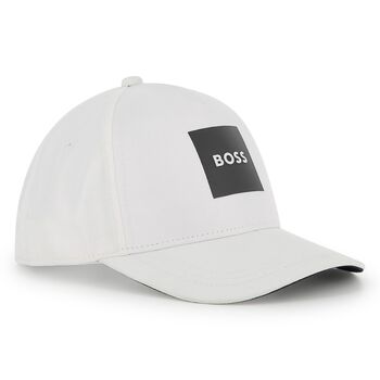 Boys White Logo Cap