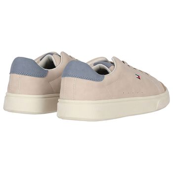 Boys Beige Logo Trainers