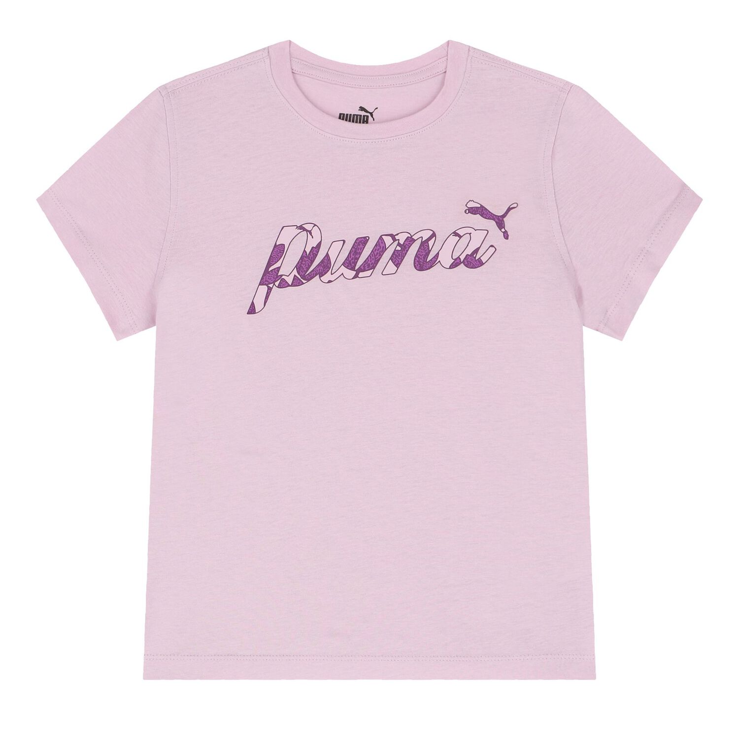 طقم شورت بنات بالشعار باللون الأرجوانى, 1, hi-res