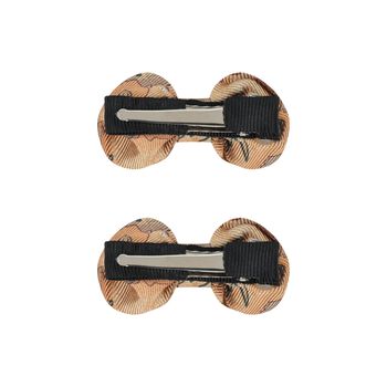 Girls Beige Geo Map Hair Clips ( 2-Pack )