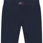 Girls Navy Blue Logo Leggings, 1, hi-res