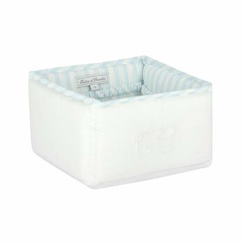 Baby Boys White & Blue Accessory Basket