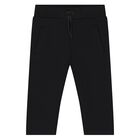Younger Boys White & Black Logo Trouser Set, 1, hi-res