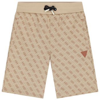 Boys Beige Cotton Jersey Shorts