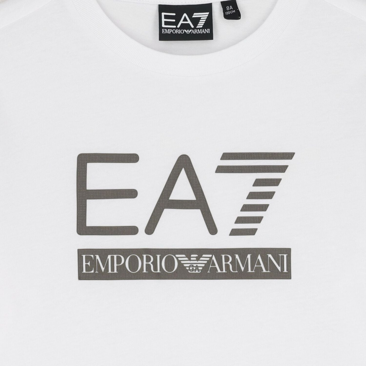 Boys White Logo Long Sleeve Top, 1, hi-res