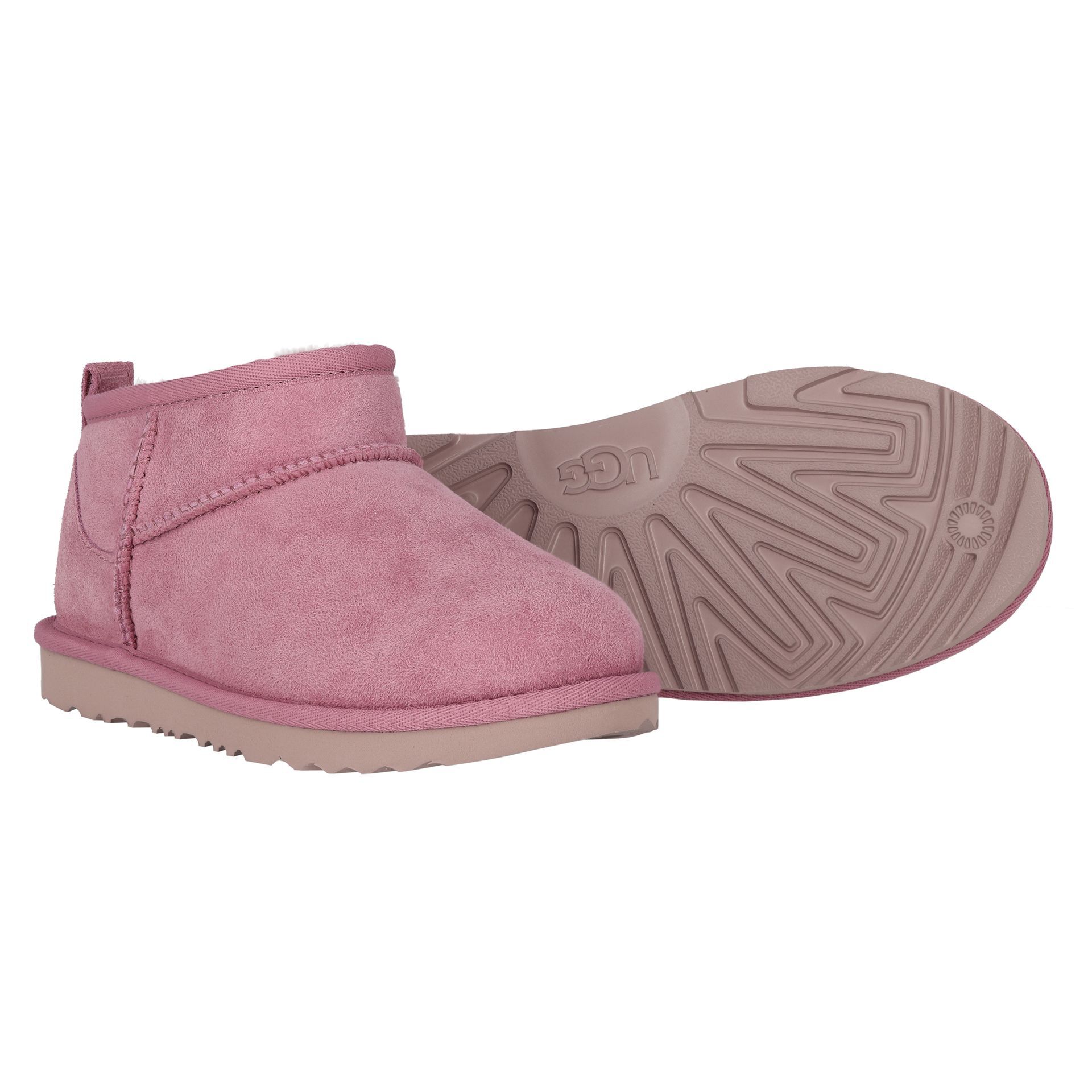 【ラッピング不可】 UGG Girls Pink Classic Ultra Mini Suede Boots | Junior 小物