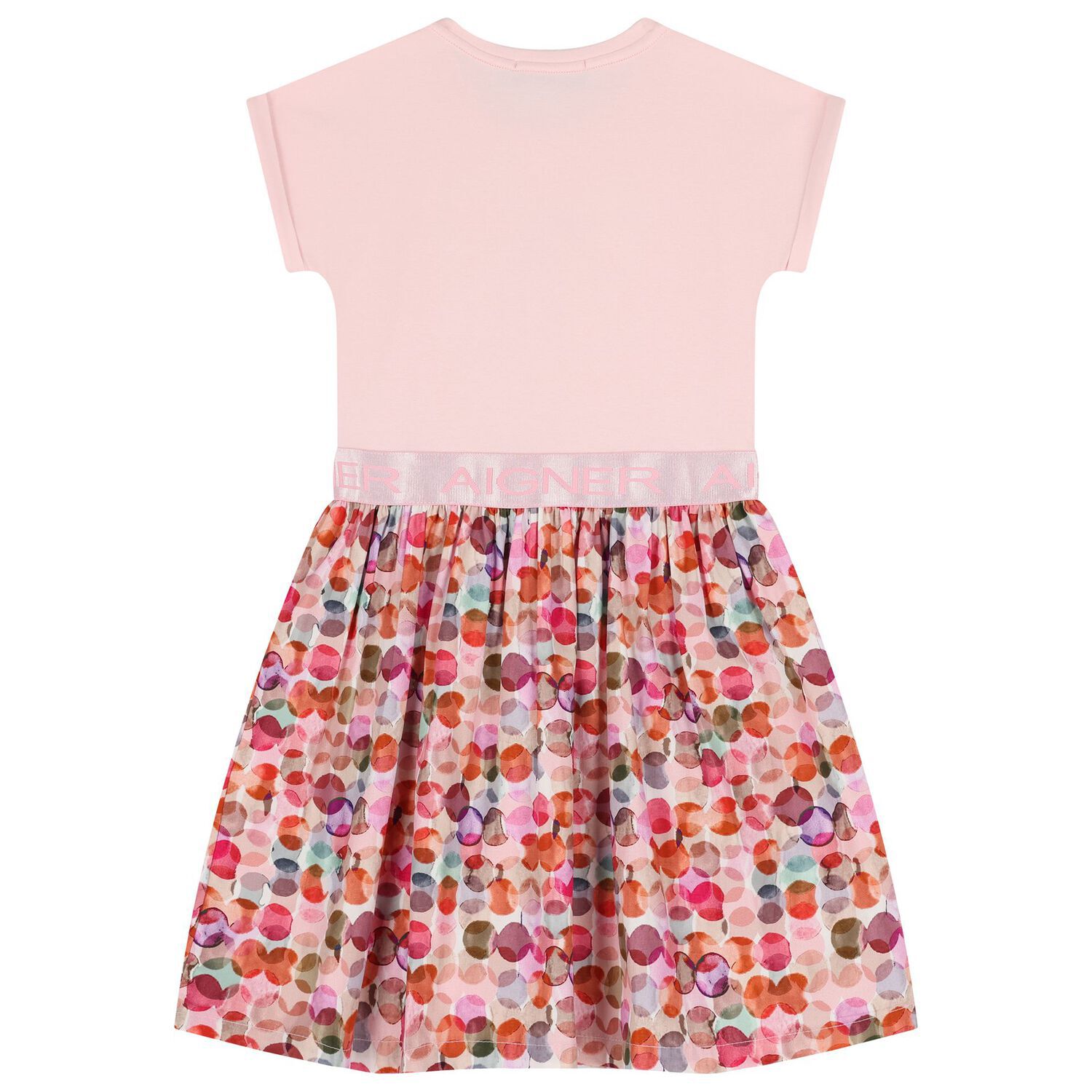 Girls Pink Ribbon Dress, 2, hi-res